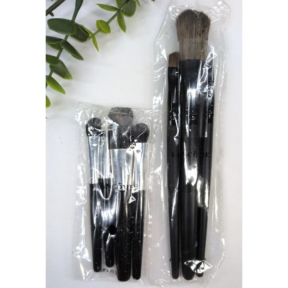 NEW LOT 7!💋Lancome Mixed Makeup Brushes Brush Black Handle Full & Travel Size